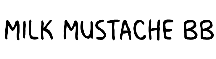 Milk Mustache BB Font