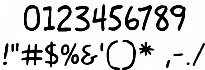 Milk Mustache BB Font OTHER CHARS