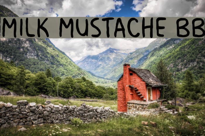 Milk Mustache BB Font examples