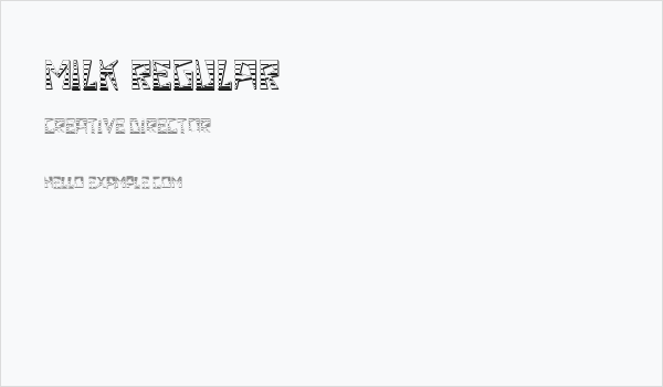 Milk Regular Business Card