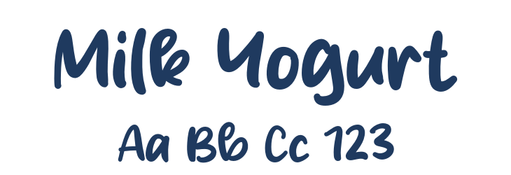Milk Yogurt Font Preview