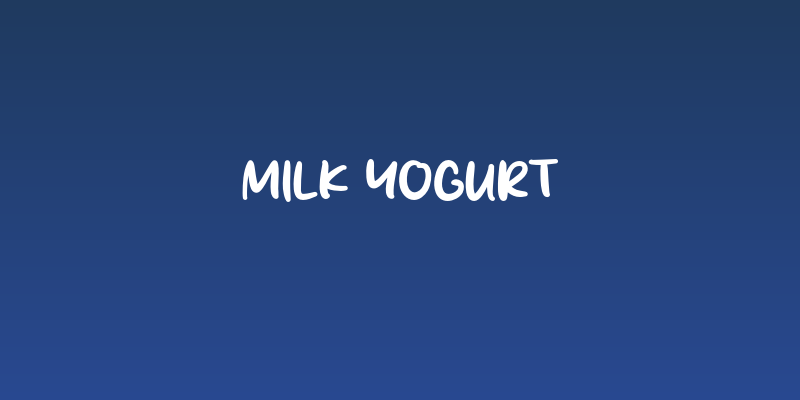 Milk Yogurt Social Header