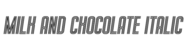 Milk and Chocolate Italic  免费字体下载