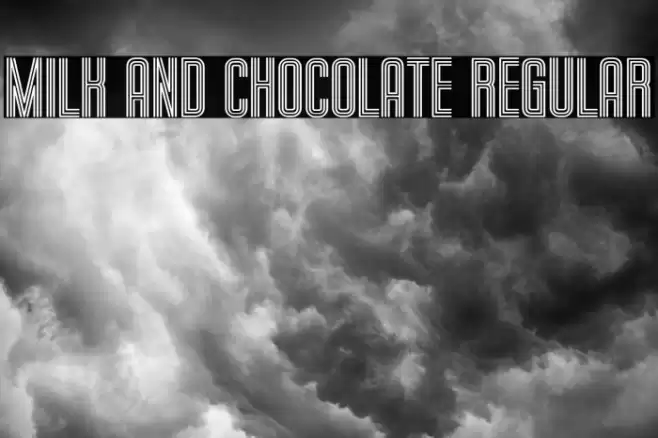 Milk and Chocolate Regular Font examples