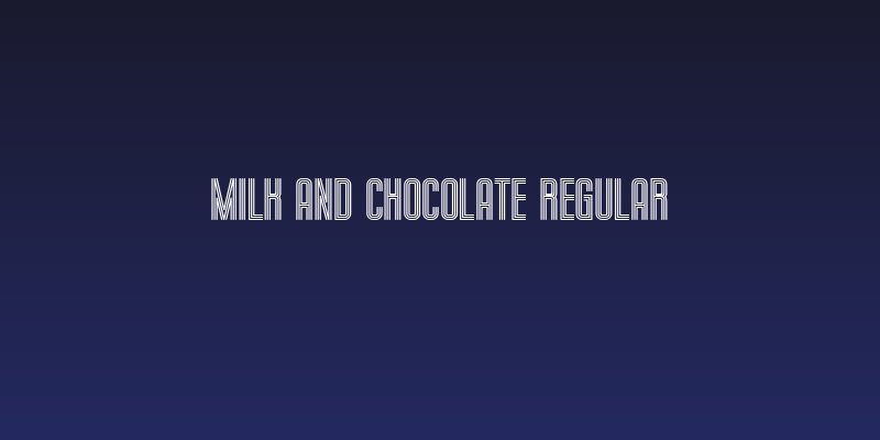 Milk and Chocolate Regular Social Header