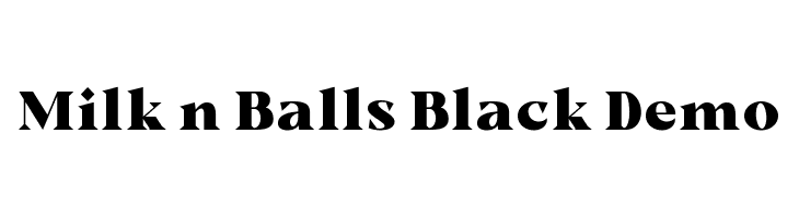 Milk n Balls Black Demo  नि: शुल्क फ़ॉन्ट्स डाउनलोड