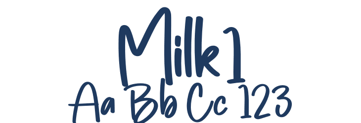 Milk1 Font Preview