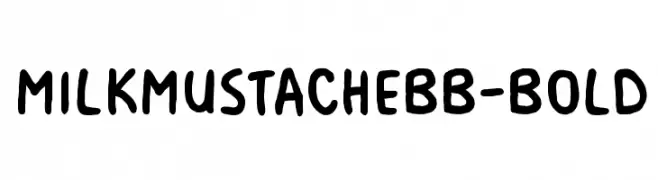 MilkMustacheBB-Bold  Frei Schriftart Herunterladen