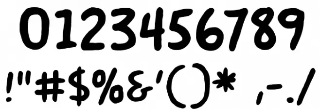 MilkMustacheBB-Bold Font OTHER CHARS