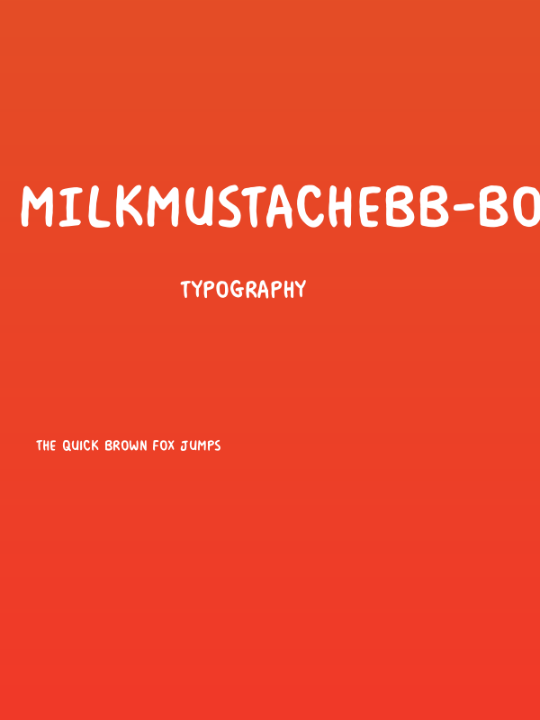 MilkMustacheBB-Bold Poster