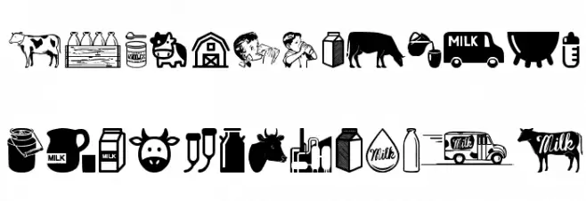 Milk 字体 小写