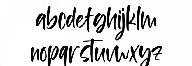 Milkalotta Schriftart Kleinbuchstaben