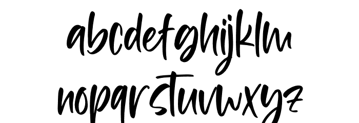 Milkalotta Font LOWERCASE