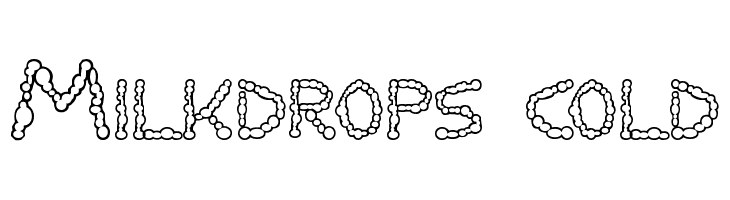 Milkdrops cold  Descarca Fonturi Gratis