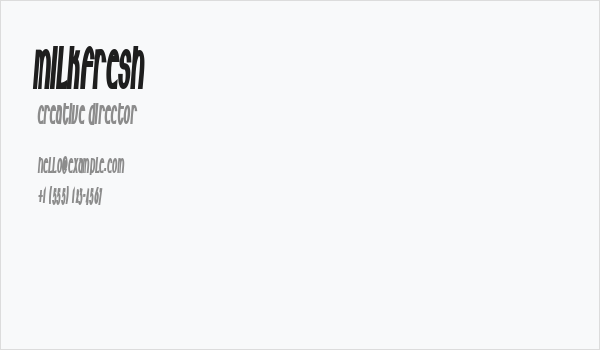 Milkfresh Business Card