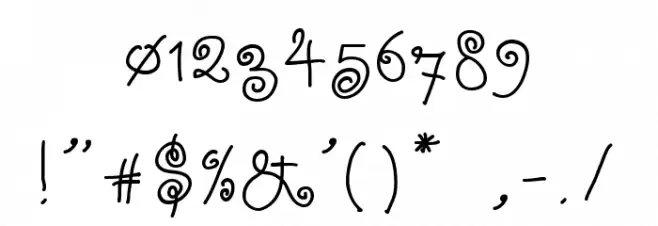 Milkmoustachio Font OTHER CHARS