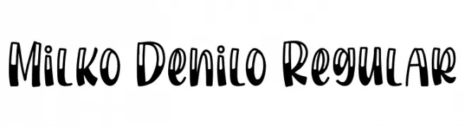 Milko Denilo Regular  Descarca Fonturi Gratis