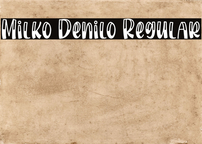 Milko Denilo Regular Font examples