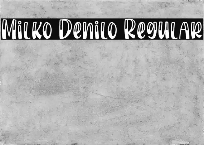 Milko Denilo Regular Example 1