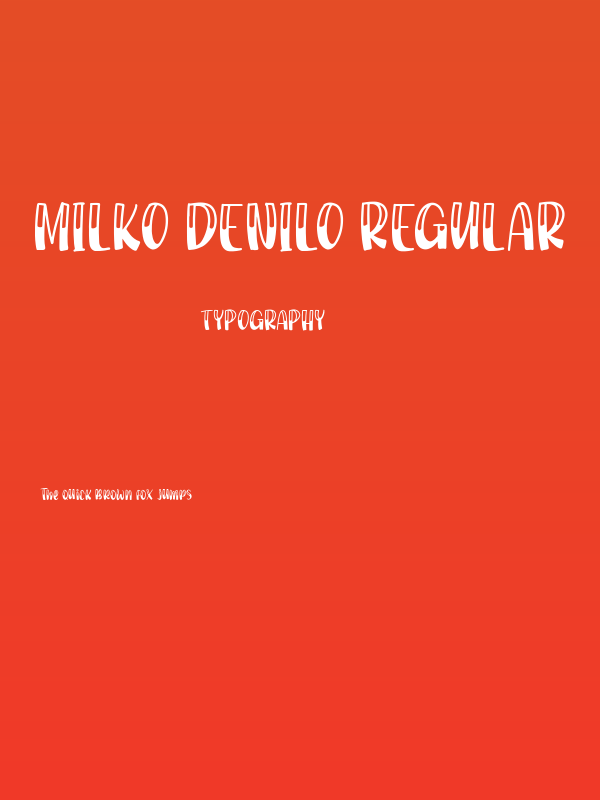 Milko Denilo Regular Poster
