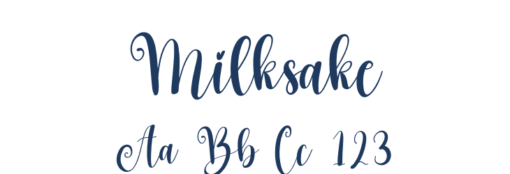 Milksake Font Preview