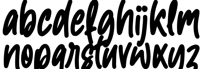 Milkshake Font LOWERCASE