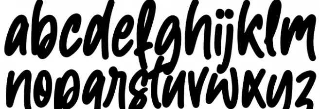 Milkshake Font LOWERCASE
