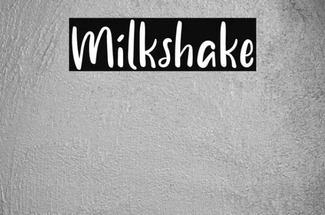 Milkshake Font examples