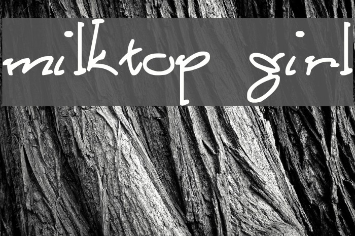 Milktop Girl Font examples