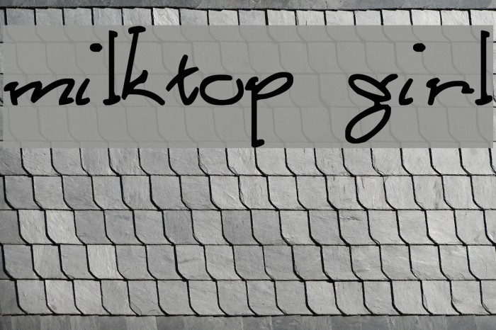 Milktop Girl Font examples