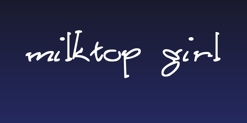 Milktop Girl Social Header
