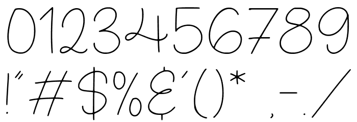 Milky Based Font OTHER CHARS