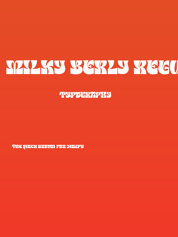 Milky Berly Regular Poster
