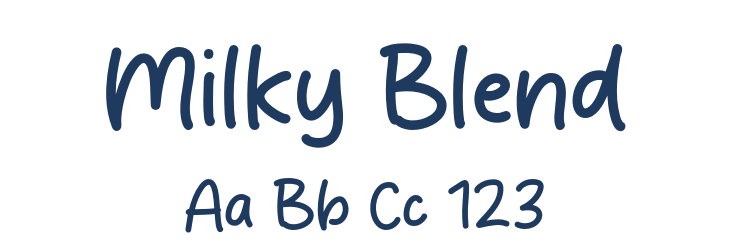 Milky Blend Font Preview