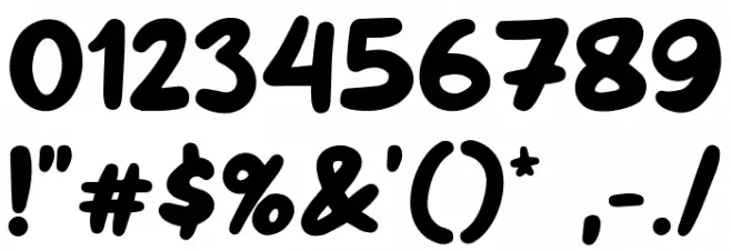 Milky Boba Font OTHER CHARS