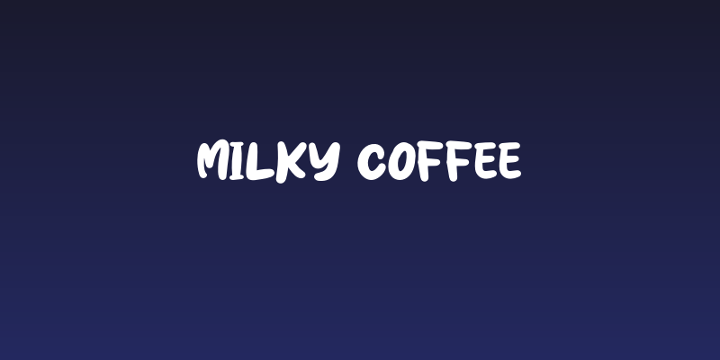 Milky Coffee Social Header