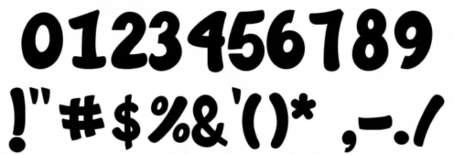 Milky Cow Clean Font OTHER CHARS