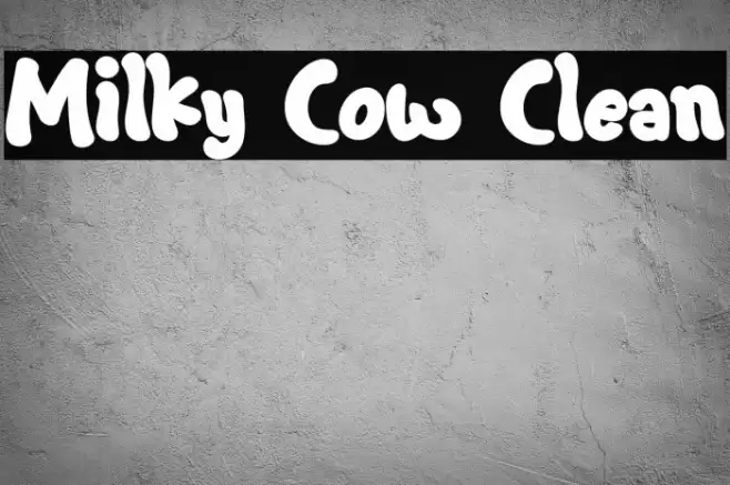 Milky Cow Clean Font examples
