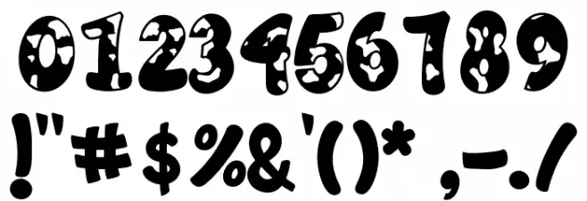 Milky Cow Font OTHER CHARS
