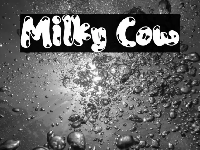 Milky Cow Font examples