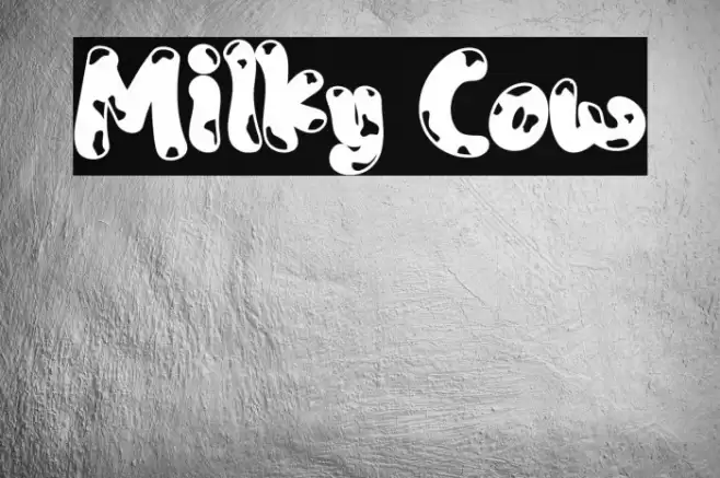 Milky Cow Font examples