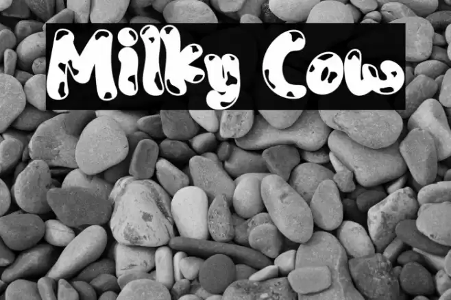 Milky Cow Font examples