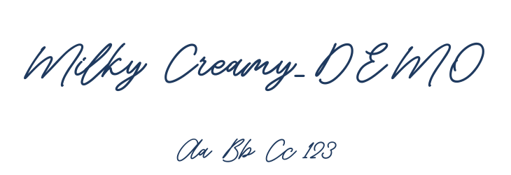 Milky Creamy_DEMO Font Preview