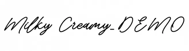 Milky Creamy_DEMO Caratteri