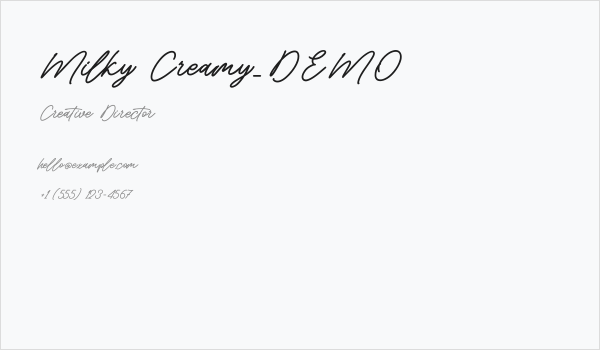 Milky Creamy_DEMO Business Card
