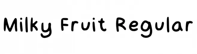 Milky Fruit Regular  Frei Schriftart Herunterladen