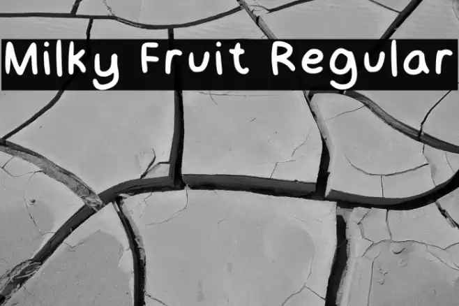 Milky Fruit Regular Caratteri examples