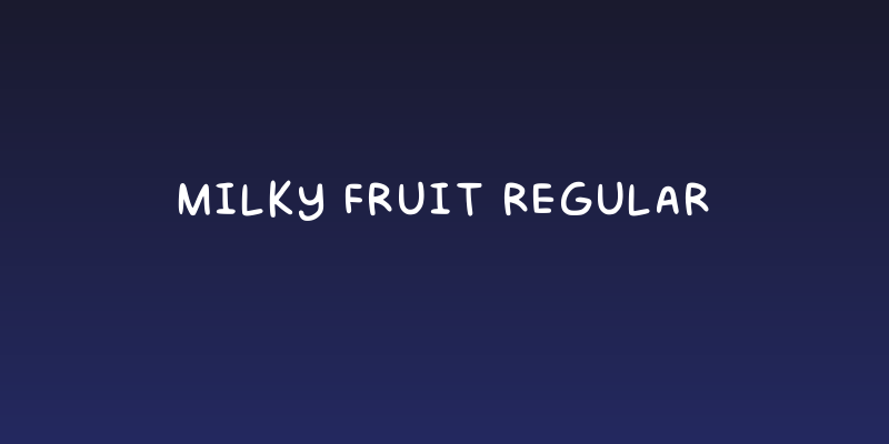 Milky Fruit Regular Social Header
