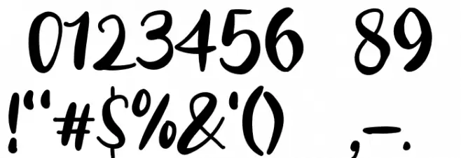 Milky Lemon  Font OTHER CHARS