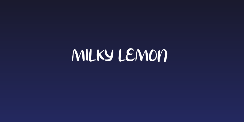 Milky Lemon  Social Header